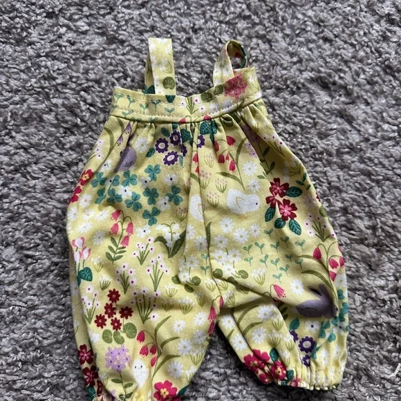 Hazel Village Floral Overalls for Doll - Picture 1 of 3